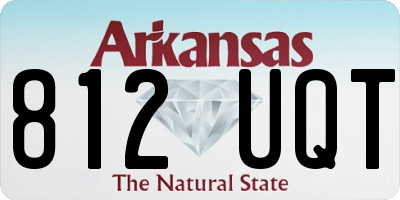 AR license plate 812UQT