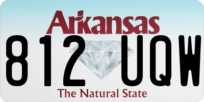 AR license plate 812UQW