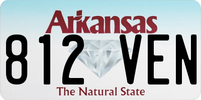 AR license plate 812VEN