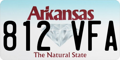 AR license plate 812VFA