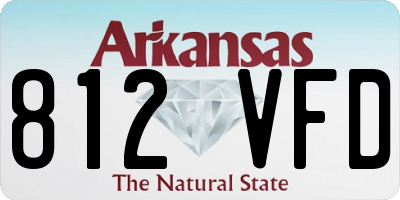 AR license plate 812VFD