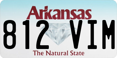 AR license plate 812VIM