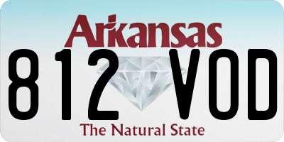 AR license plate 812VOD