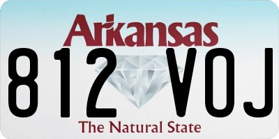 AR license plate 812VOJ