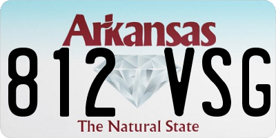 AR license plate 812VSG