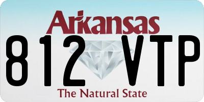 AR license plate 812VTP