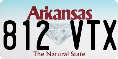 AR license plate 812VTX