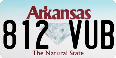 AR license plate 812VUB