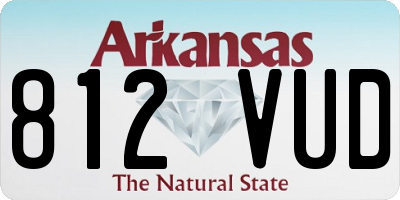 AR license plate 812VUD