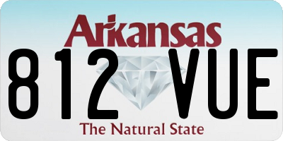 AR license plate 812VUE