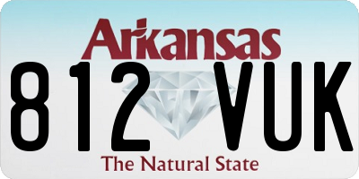 AR license plate 812VUK