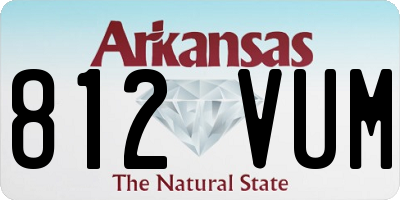 AR license plate 812VUM