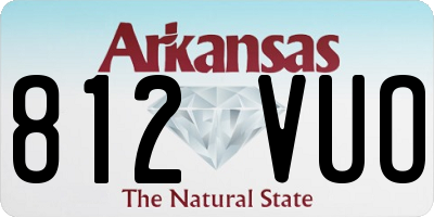 AR license plate 812VUO
