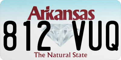 AR license plate 812VUQ