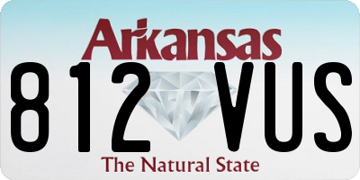 AR license plate 812VUS