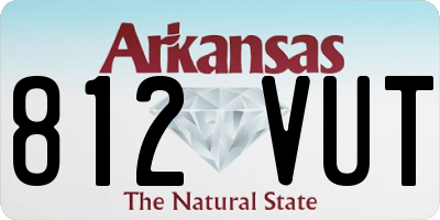 AR license plate 812VUT