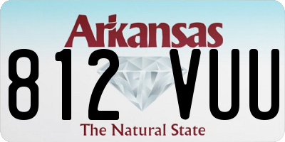 AR license plate 812VUU