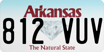 AR license plate 812VUV
