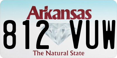 AR license plate 812VUW