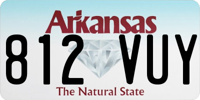 AR license plate 812VUY