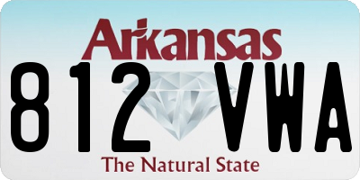 AR license plate 812VWA
