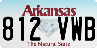 AR license plate 812VWB