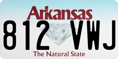 AR license plate 812VWJ