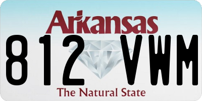 AR license plate 812VWM