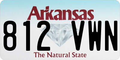 AR license plate 812VWN