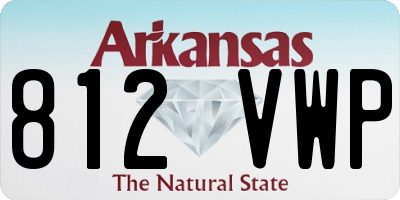 AR license plate 812VWP