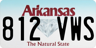 AR license plate 812VWS