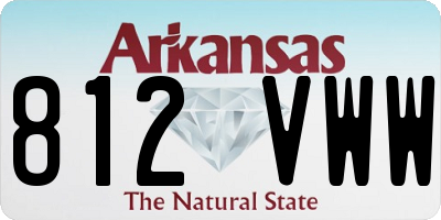 AR license plate 812VWW