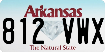 AR license plate 812VWX