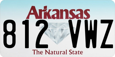 AR license plate 812VWZ
