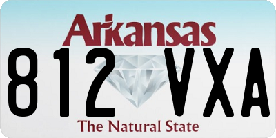 AR license plate 812VXA