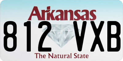 AR license plate 812VXB