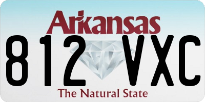 AR license plate 812VXC