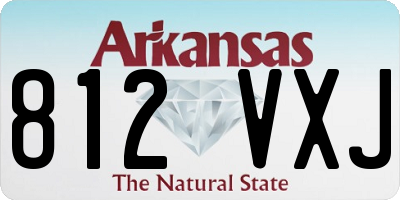 AR license plate 812VXJ