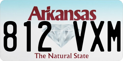 AR license plate 812VXM