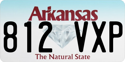 AR license plate 812VXP