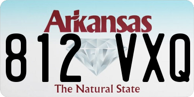 AR license plate 812VXQ