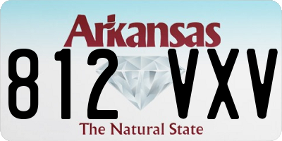 AR license plate 812VXV