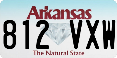 AR license plate 812VXW