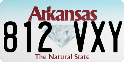 AR license plate 812VXY