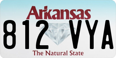 AR license plate 812VYA