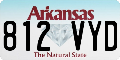AR license plate 812VYD