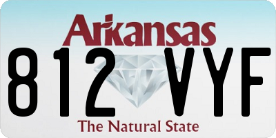 AR license plate 812VYF