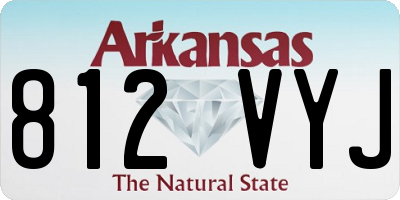 AR license plate 812VYJ
