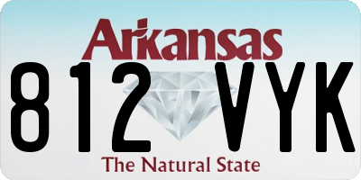 AR license plate 812VYK