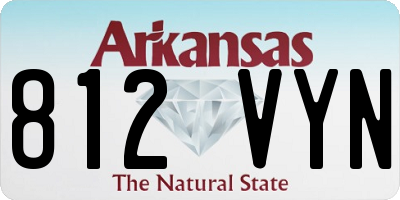 AR license plate 812VYN